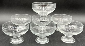 Hand Blown Dessert Bowls Set Of 7 -(K10)