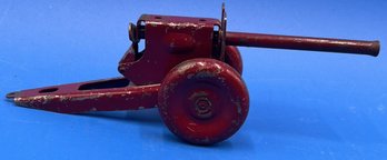 Vintage Pressed Steel Toy Cannon - (TR)