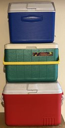 Lot Of 3 Assorted Sized Coolers - (BU)