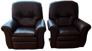 2 Matching  Faux Leather  Recliners  - (FR)