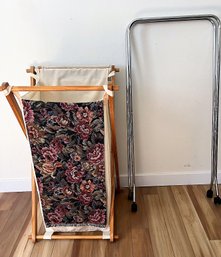 Standing Cloth Laundry Hamper, Laundry Basket And Metal Hamper Stand