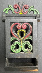 Vintage Cast Iron Matchbox Holder - (FR)