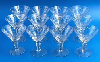 Vintage Crystal Champagne / Cocktail Glasses Lot Of 12 - (FR)