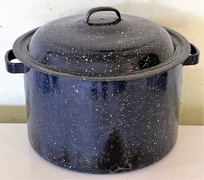 Vintage Enamelware Lidded Pot - (G)