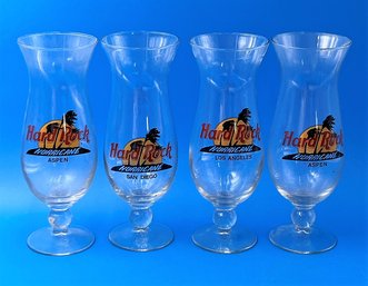 Set Of 4 Hard Rock Hurricane Glasses