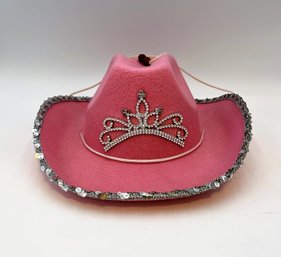 Hot Pink Princess Cowgirl's Hat With LED Lights