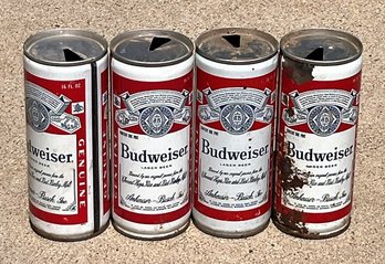 4 Vintage Pull Top  Budweiser Cans