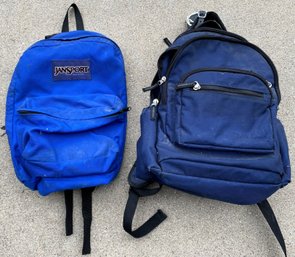 Pair Of 2 Fabric Backpacs (Eddie Baver And Jansport) - (G)