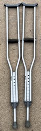 Adjustable Adult Aluminum Crutches - (G)