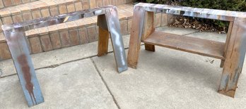 2 Pair Of Wooden Sawhorses - (G)