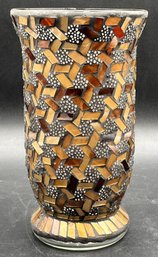 Mosaic Glass Vase - (P)