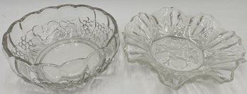 Vintage Pressed Glass Candy Dishes - (K)