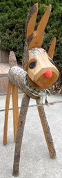Wood Deer Christmas Decoration -