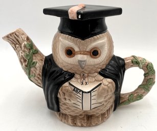 Graduate Owl Teapot (Andrea By Sadek, Made In Philippines) - (K)