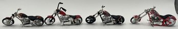 Lot Of 4 Diecast Motorcycles - (TR)