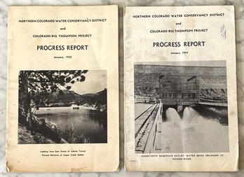 Lot Of 2 NORTHERN COLORADO WATER CONSERVANCY DISTRICT Progress Report 1950 & 1954 - (FR)