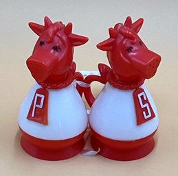 Vintage Plastic Cow Salt And Pepper Shakers
