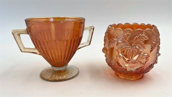 Vintage Marigold Carnival Glass Cups G5