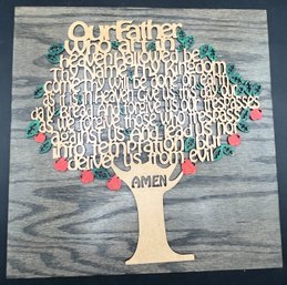 Lords Prayer On Wood Plaque - (P)