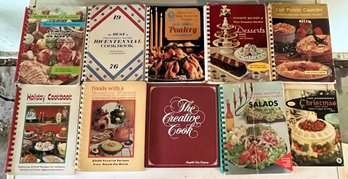 Vintage Cookbooks Lot Of 10 -(G)