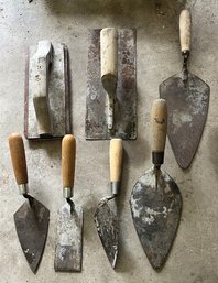 Trowel & Masonry Tools Lot Of 7 - (G)