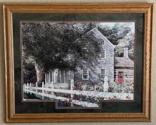 Wood Framed Farm House Picture - (O)