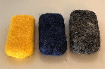 Lot Of 3 Felted Soap Bars