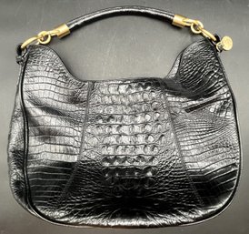 Brahmin Black Leather Purse - (K8)