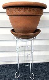 TERRA COTTA Pot With Stand - (BP)