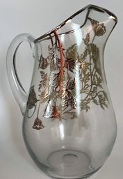 Vintage Silver City Flanders Poppy Sterling Silver Overlay Pitcher G32