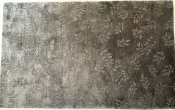 Taupe Rug With Leaves