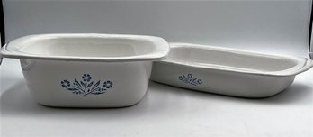 2 Vintage Corning Ware Blue Cornflower - Dutch Oven & Roasting Pan P4