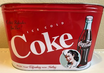 Vintage Tin COCA COLA Ice Bucket