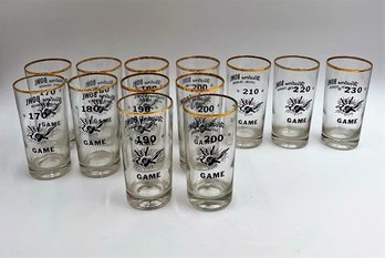 Drinking Glasses From Western Bowl In Arvada With Gold Tone Rims