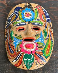 Hand Painted Ceramic Mexican Folk  Art Mask