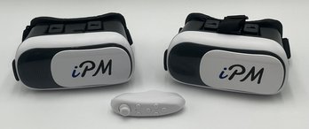 Lot Of 2 IPM 3D Virtual Reality Glasses With Bluetooth Remotes