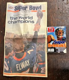 Denver Post Super Bowl Extra From February 1, 1996 - DENVER BRONCOS-Bonus TV Guide Bronco Commemorative Cover