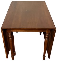 Vintage Solid Cherry By Harden Drop Leaf Wood Dining Table With Dining Table Pads - (FR)