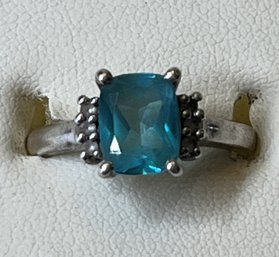 Jewelry #34 - Sterling Ring With Blue Stone