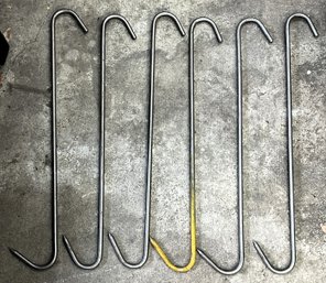 Lot Of 6 Metal 24' Hooks - (T16)