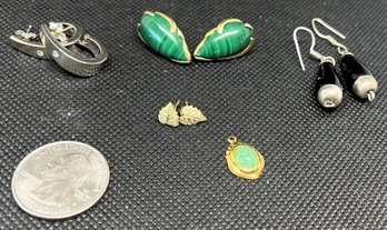 Jewelry #37 - Unstamped Earring Bundle With Pendant