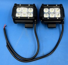 2 LED Metal Light Bar Mount Lights CO3-18c Flood New In Box - (T16)