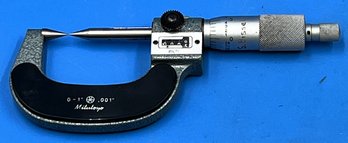 Mitutoyo Point Micrometer 0-1' In Case - (T16)