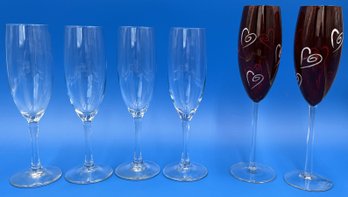 6 Stemware Glasses - (K1)