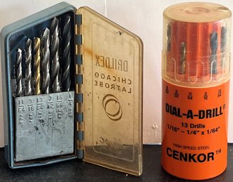 Cenkor Dial A Drill & Drill Dex Metal Case Sets With Contents - (G)