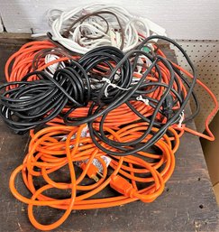 Lot Of 10 Assorted Extension Cords
