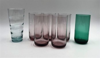 Vintage Colored Libby Drinking Glasses D3