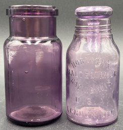 Vintage Purple Glass Jars