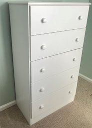 White Wooden 4 Drawer Dresser