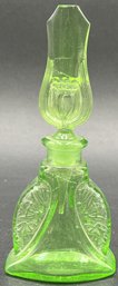 Vintage Green Glass Perfume Bottle